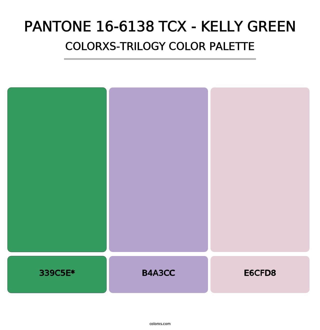 PANTONE 16-6138 TCX - Kelly Green - Colorxs Trilogy Palette