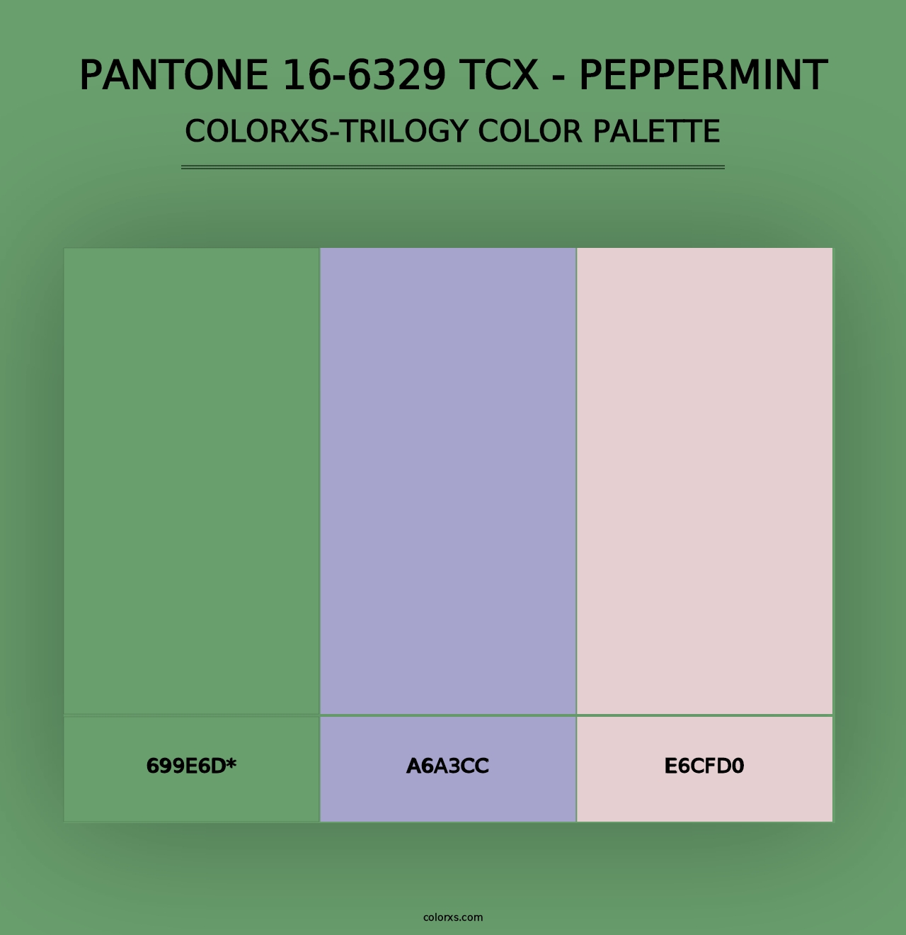 PANTONE 16-6329 TCX - Peppermint - Colorxs Trilogy Palette