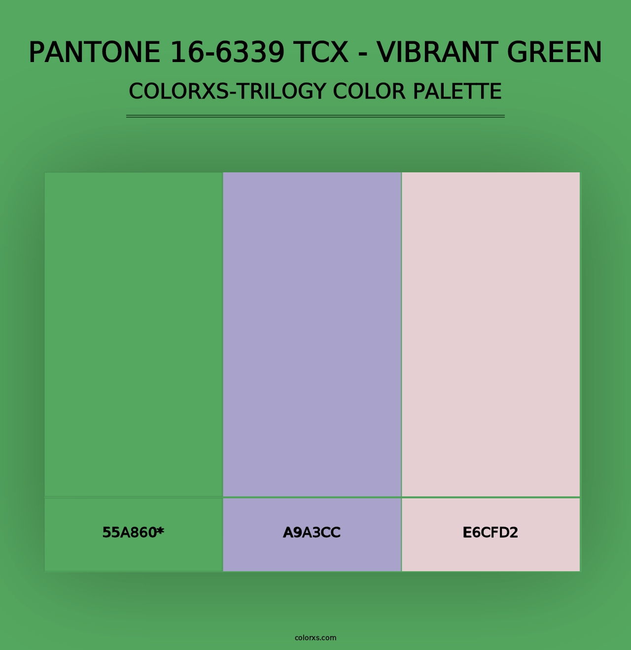 PANTONE 16-6339 TCX - Vibrant Green - Colorxs Trilogy Palette