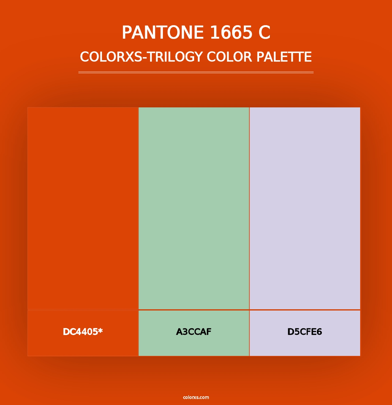 PANTONE 1665 C - Colorxs Trilogy Palette