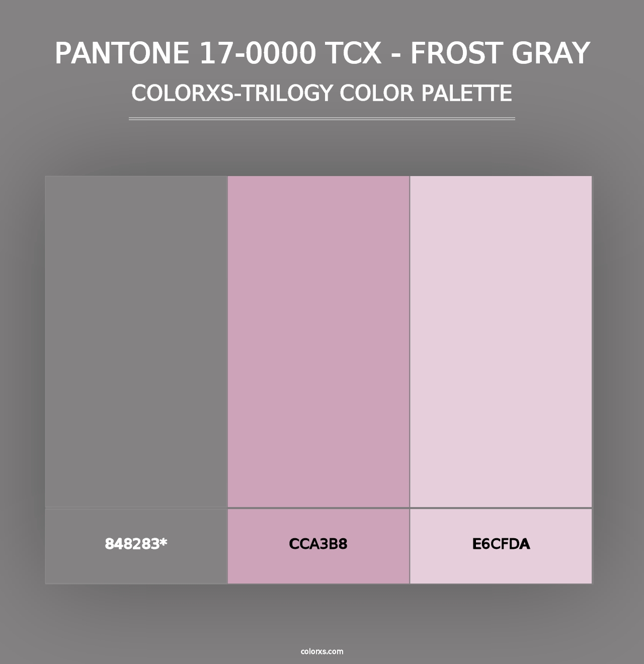 PANTONE 17-0000 TCX - Frost Gray - Colorxs Trilogy Palette