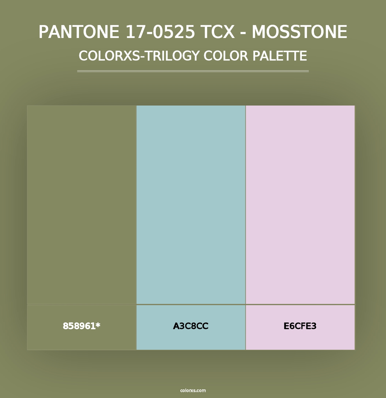 PANTONE 17-0525 TCX - Mosstone - Colorxs Trilogy Palette