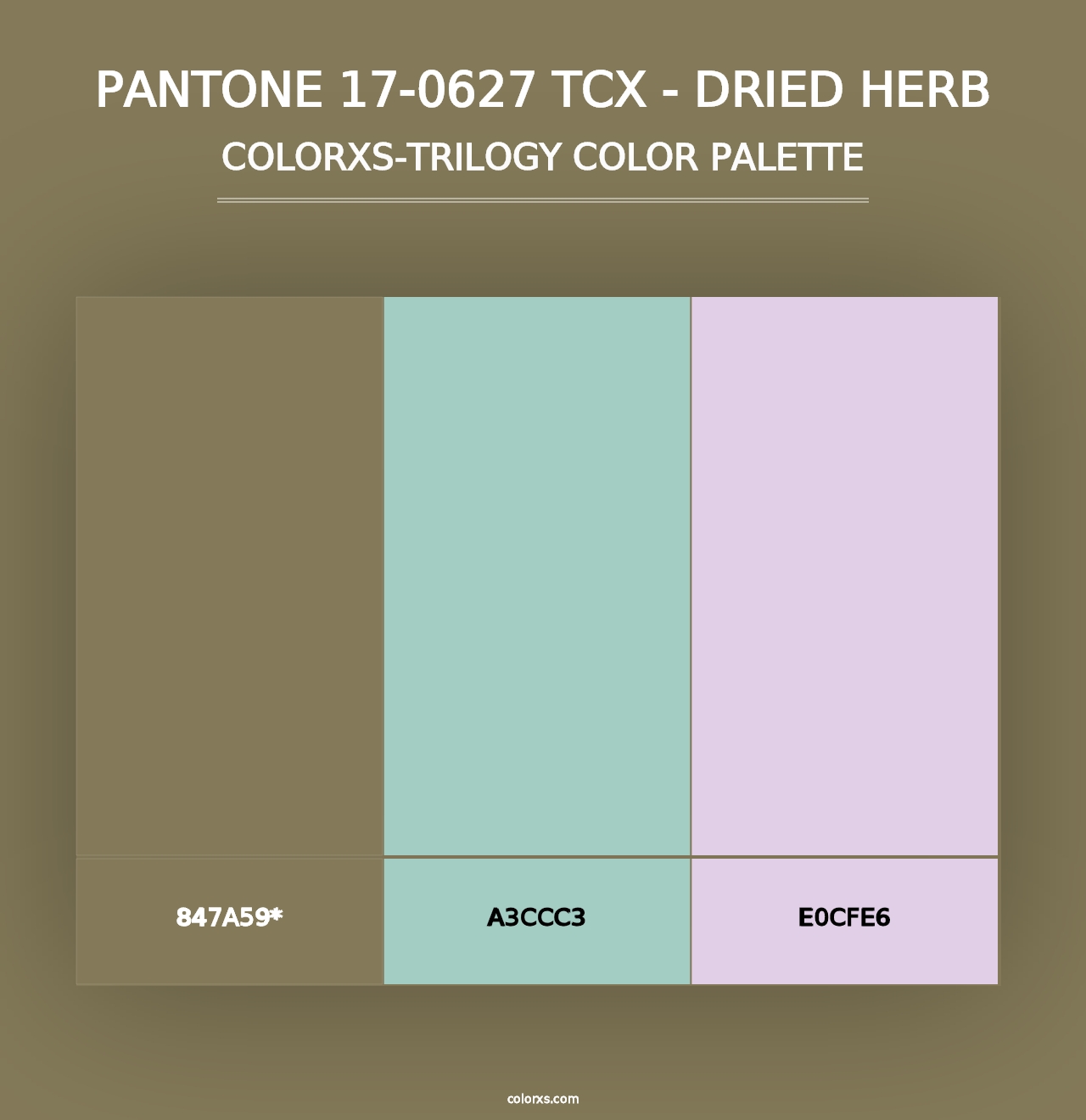 PANTONE 17-0627 TCX - Dried Herb - Colorxs Trilogy Palette