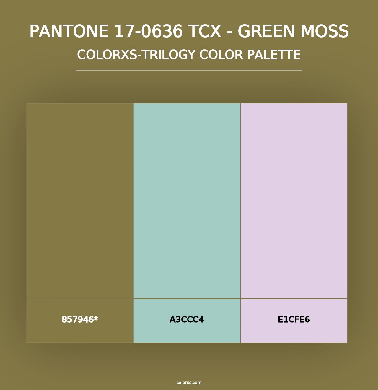 PANTONE 17-0636 TCX - Green Moss - Colorxs Trilogy Palette