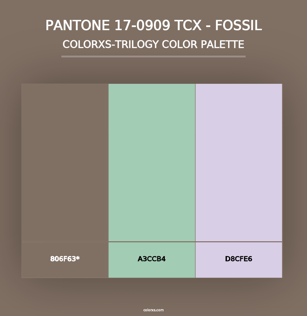 PANTONE 17-0909 TCX - Fossil - Colorxs Trilogy Palette