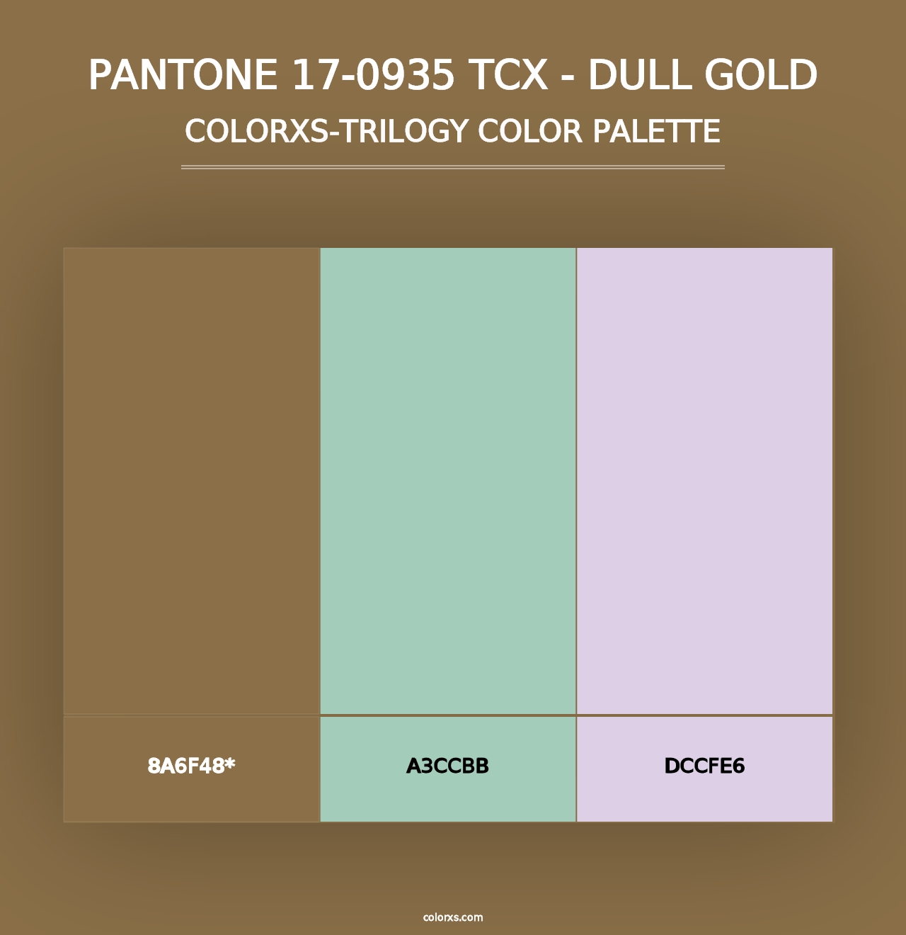 PANTONE 17-0935 TCX - Dull Gold - Colorxs Trilogy Palette