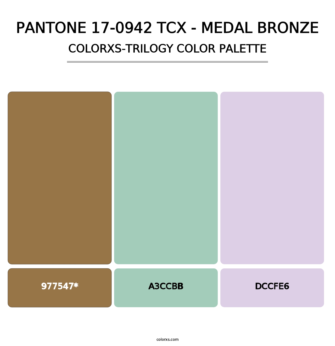 PANTONE 17-0942 TCX - Medal Bronze - Colorxs Trilogy Palette