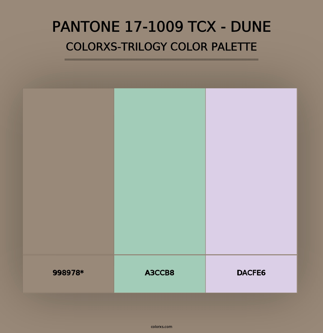 PANTONE 17-1009 TCX - Dune - Colorxs Trilogy Palette