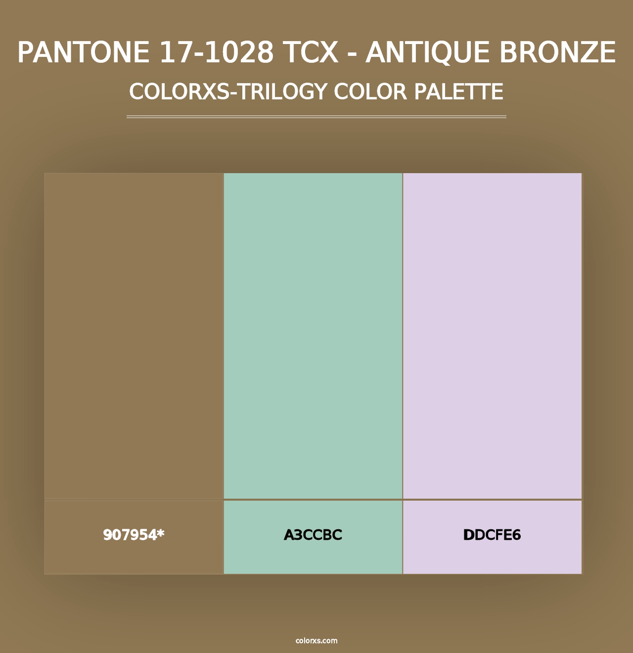 PANTONE 17-1028 TCX - Antique Bronze - Colorxs Trilogy Palette