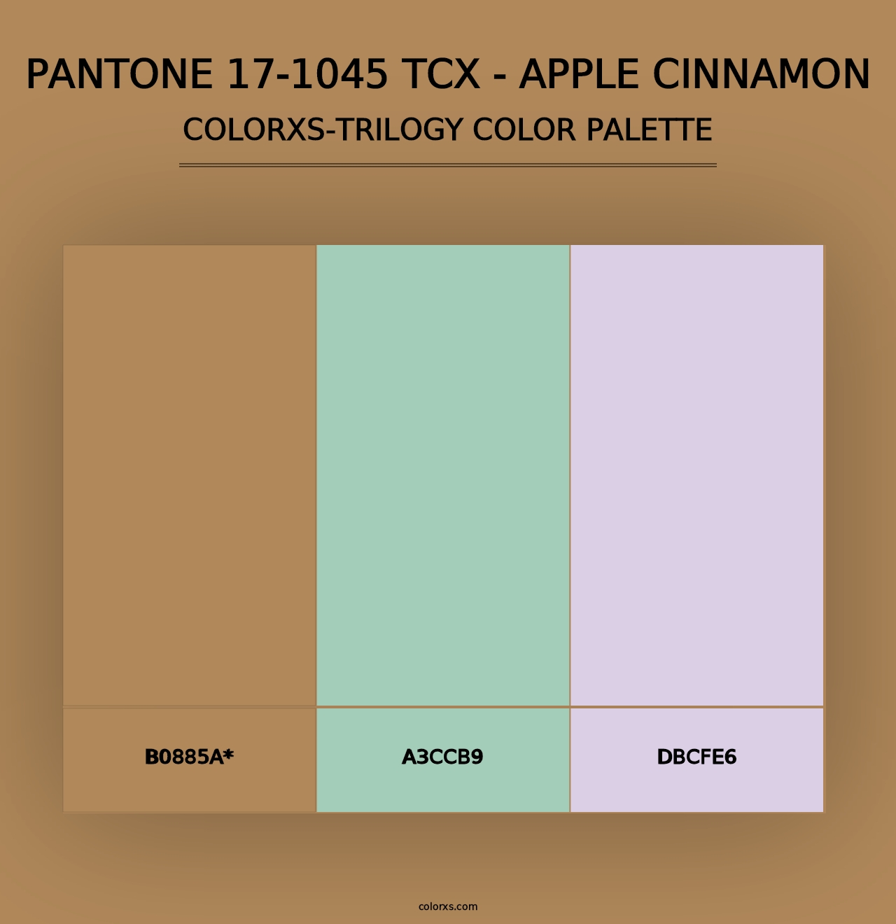 PANTONE 17-1045 TCX - Apple Cinnamon - Colorxs Trilogy Palette