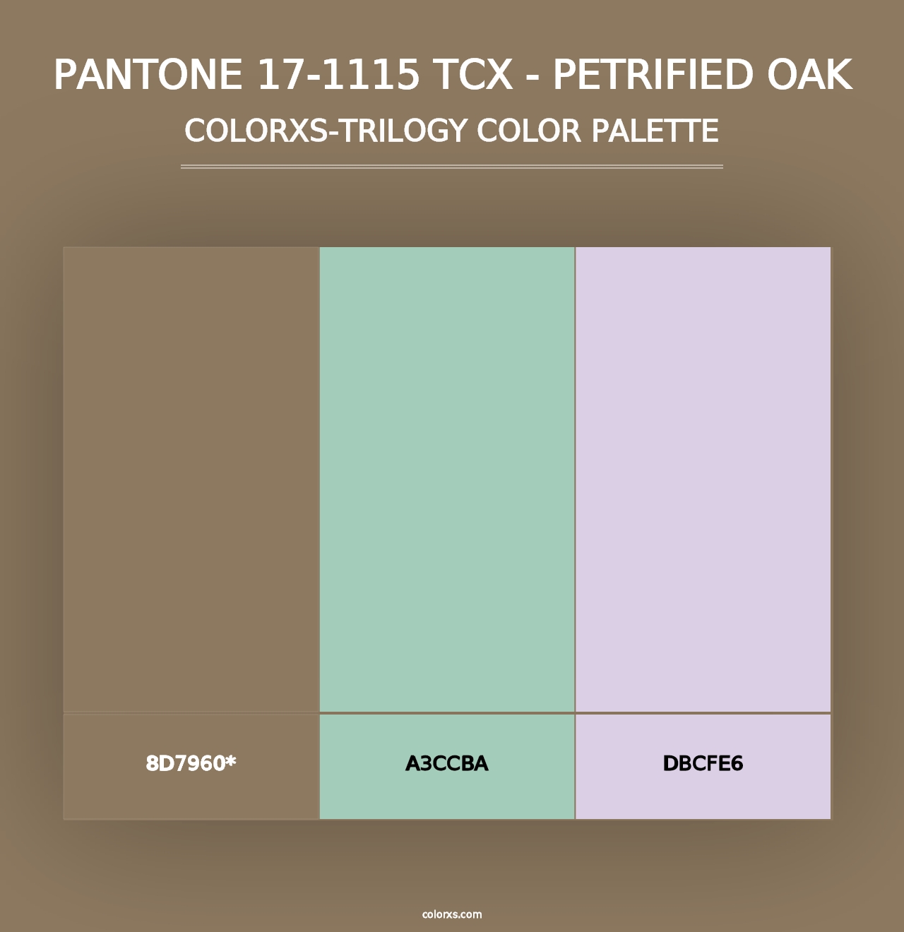 PANTONE 17-1115 TCX - Petrified Oak - Colorxs Trilogy Palette