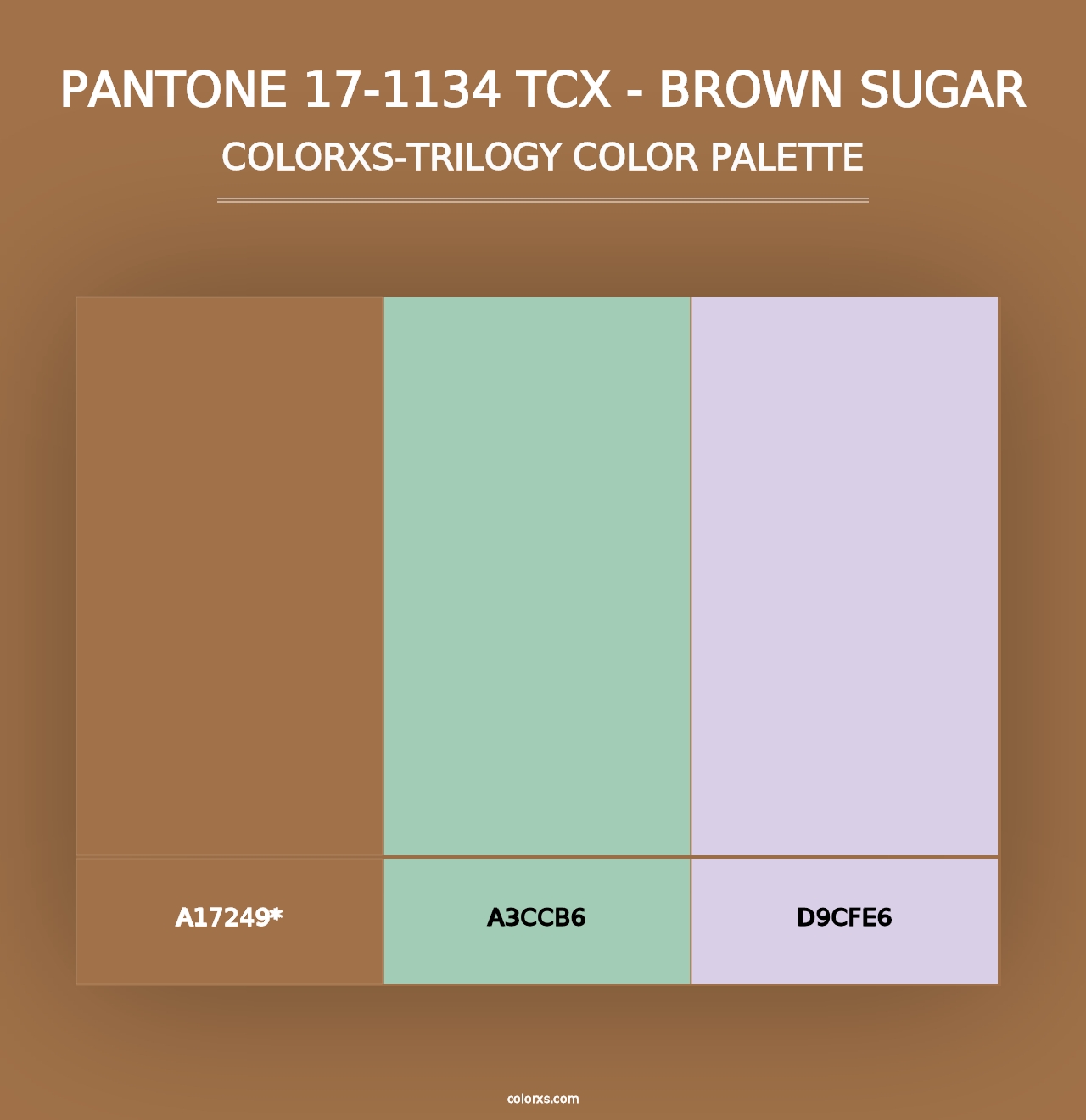 PANTONE 17-1134 TCX - Brown Sugar - Colorxs Trilogy Palette