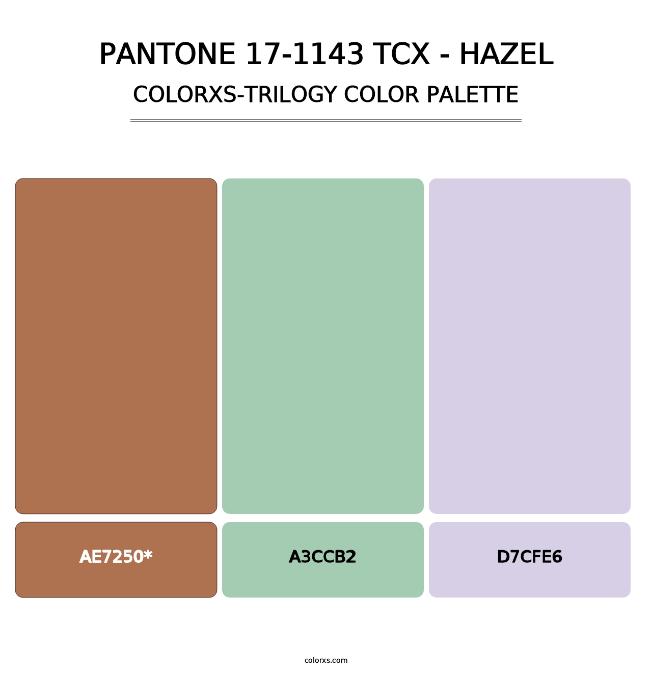 PANTONE 17-1143 TCX - Hazel - Colorxs Trilogy Palette