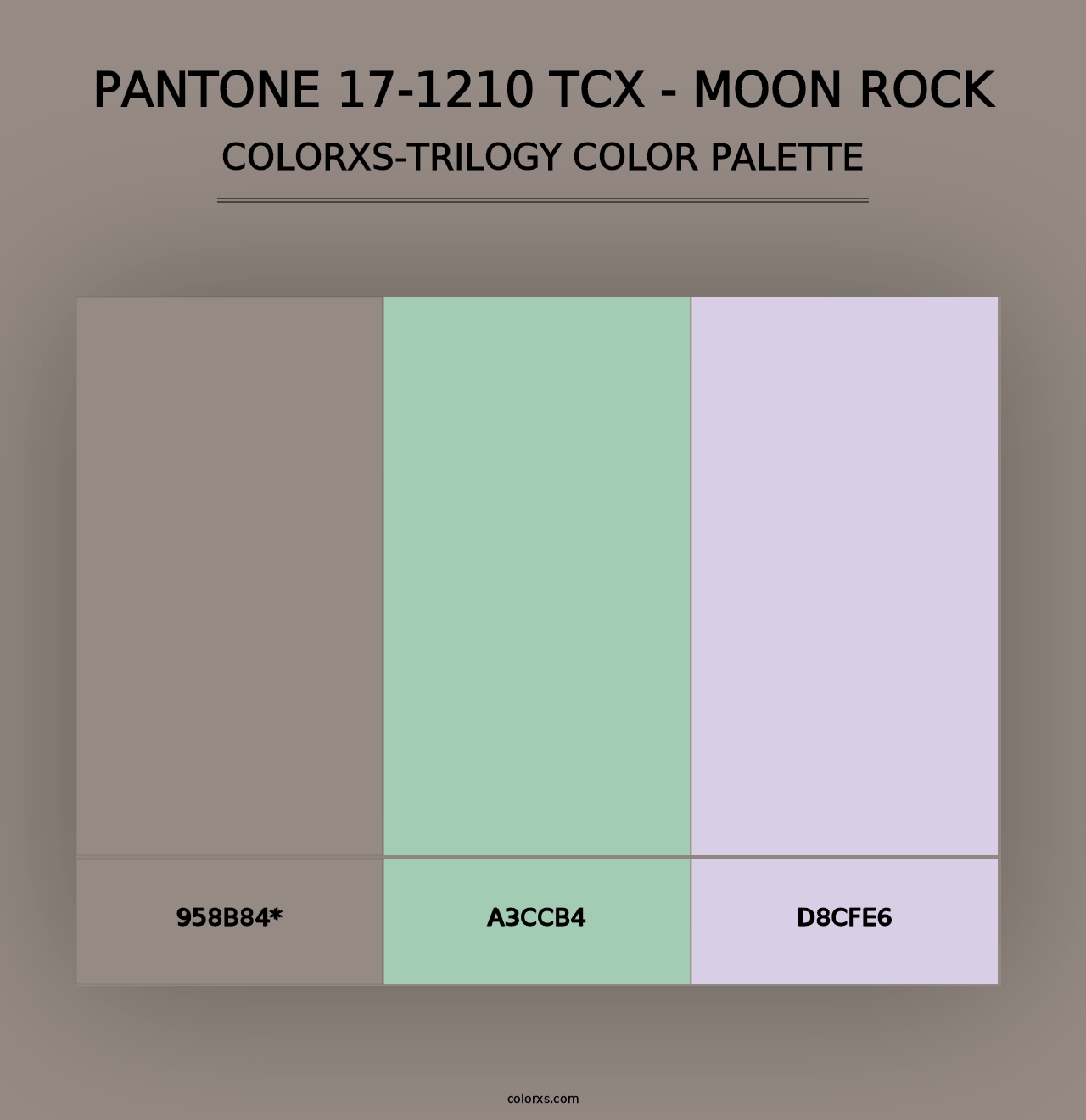 PANTONE 17-1210 TCX - Moon Rock - Colorxs Trilogy Palette