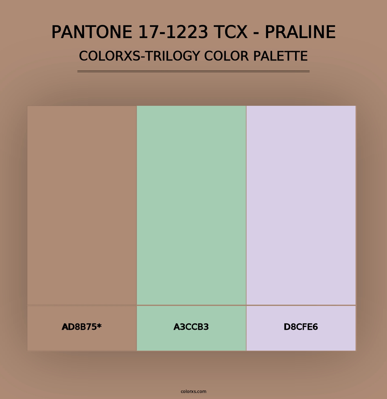 PANTONE 17-1223 TCX - Praline - Colorxs Trilogy Palette