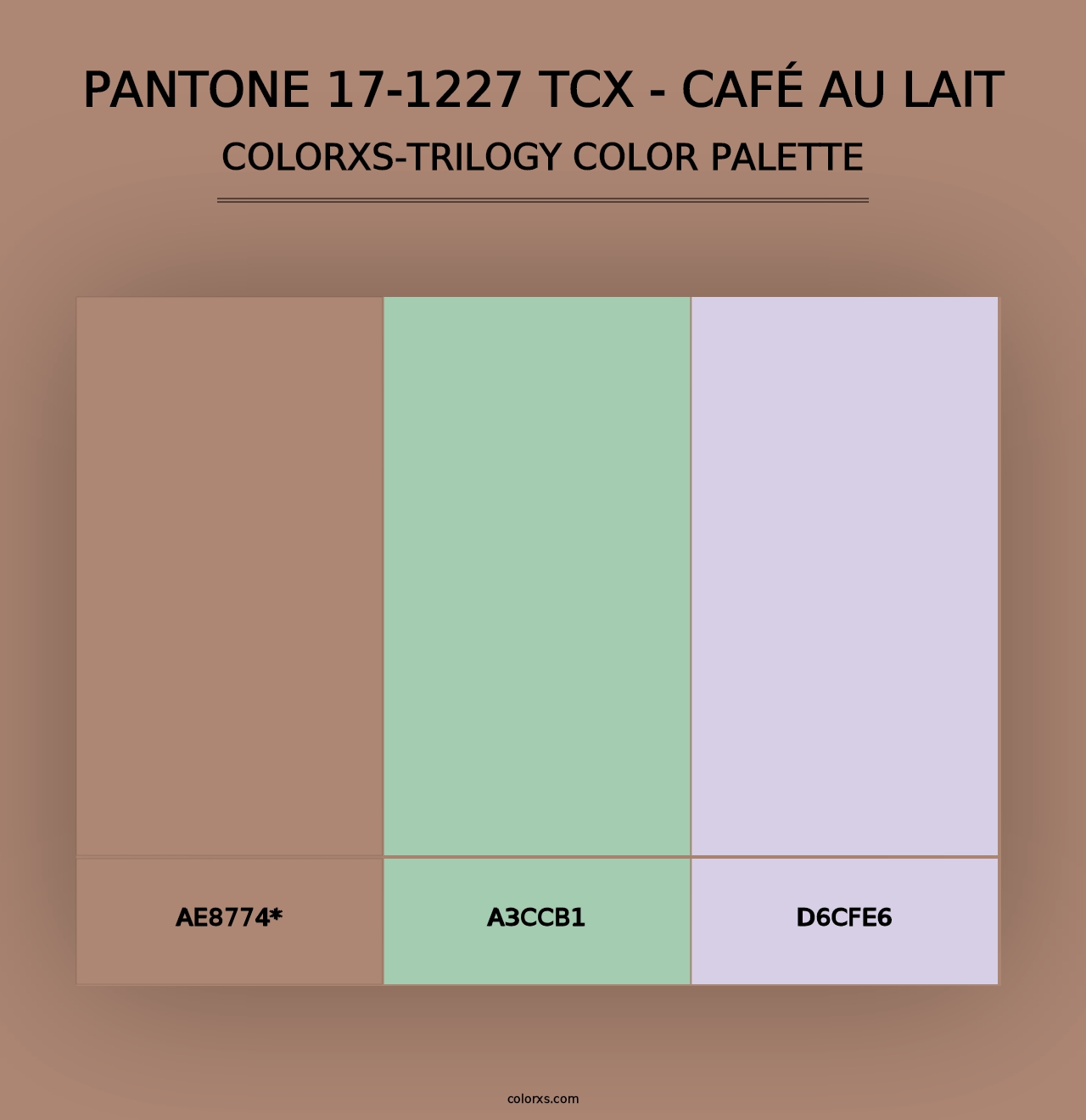 PANTONE 17-1227 TCX - Café au Lait - Colorxs Trilogy Palette