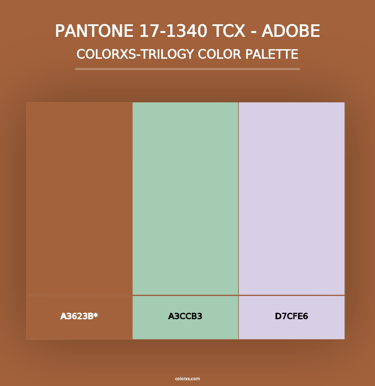 PANTONE 17-1340 TCX - Adobe - Colorxs Trilogy Palette