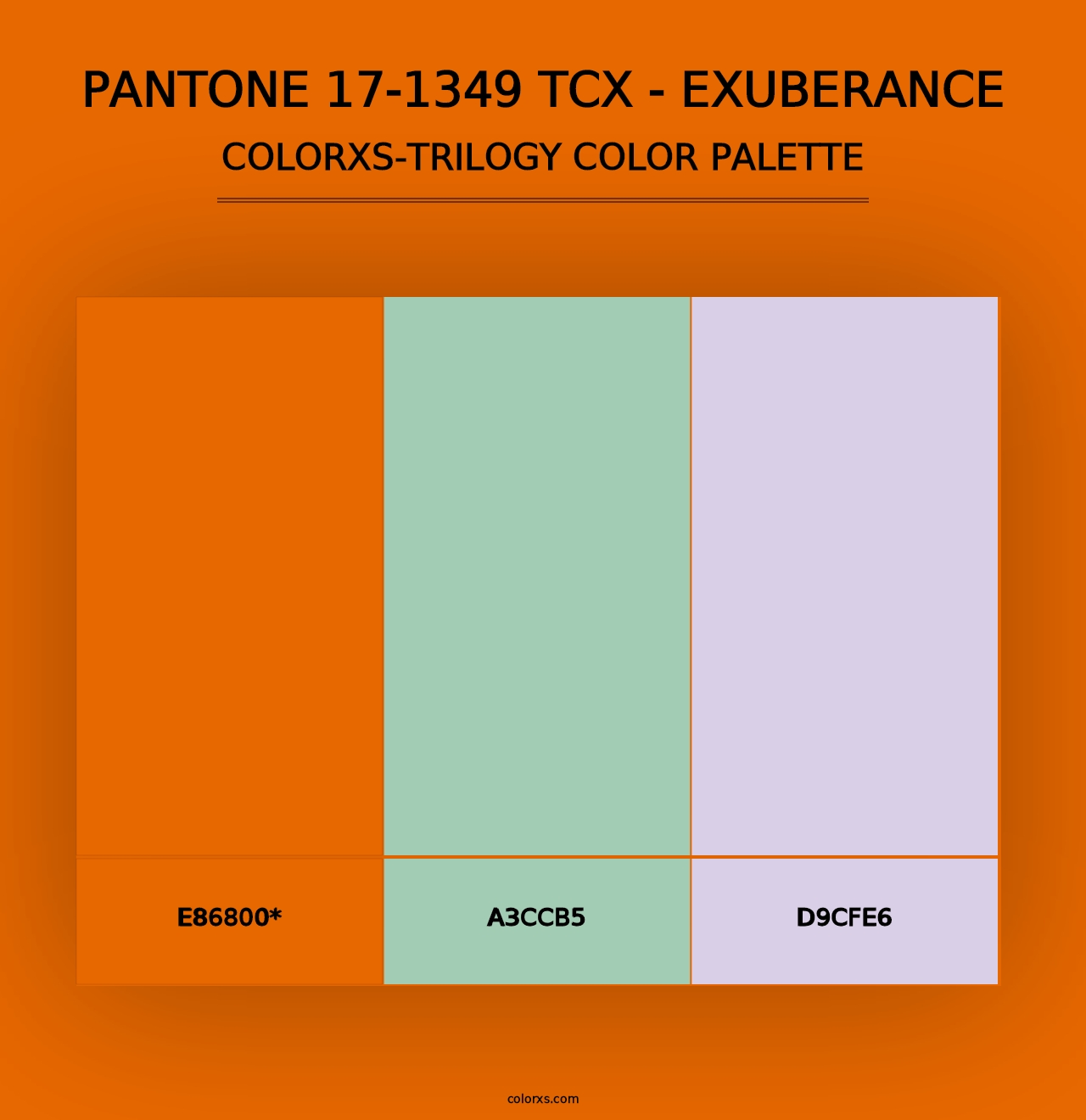 PANTONE 17-1349 TCX - Exuberance - Colorxs Trilogy Palette