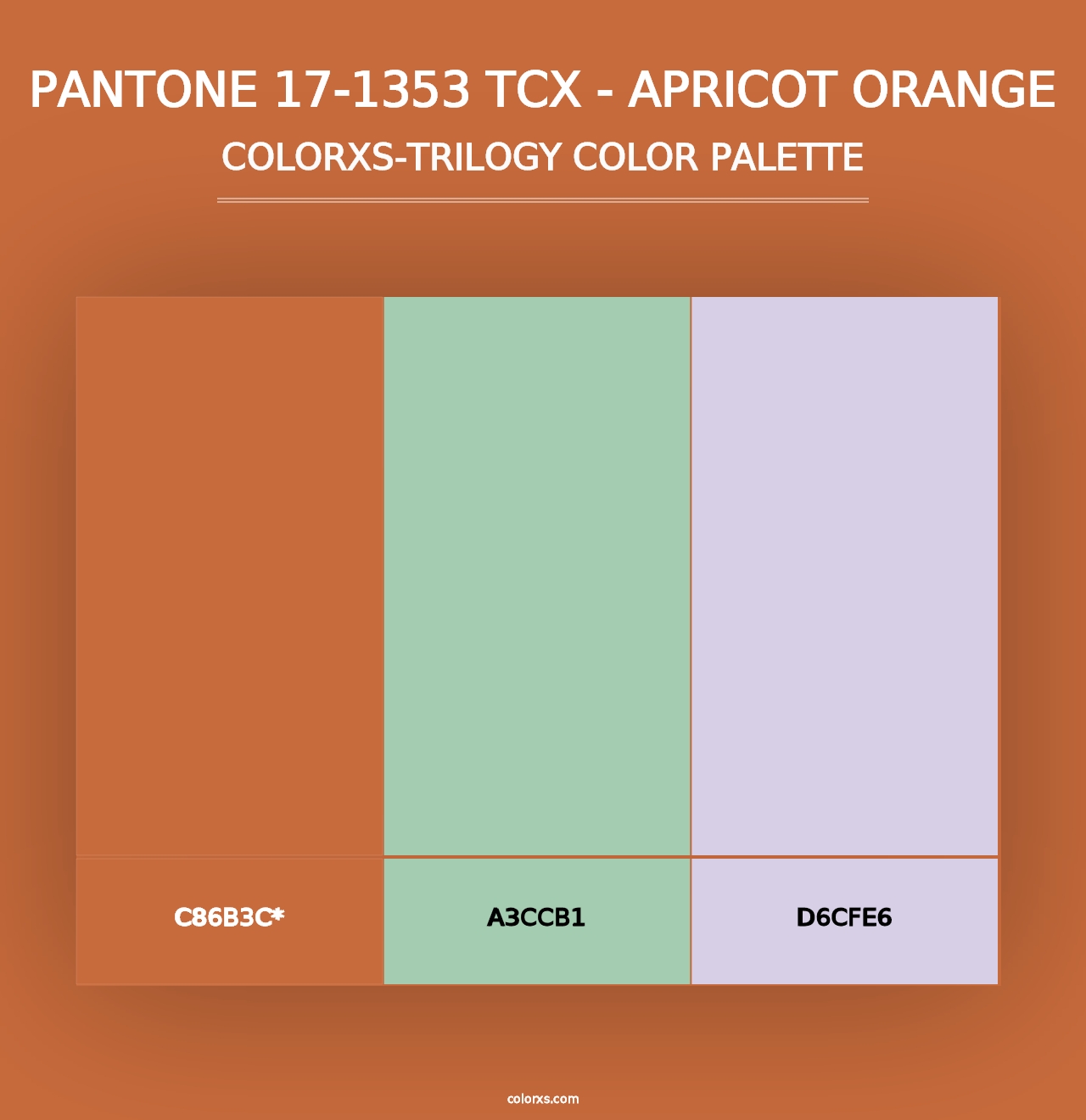 PANTONE 17-1353 TCX - Apricot Orange - Colorxs Trilogy Palette