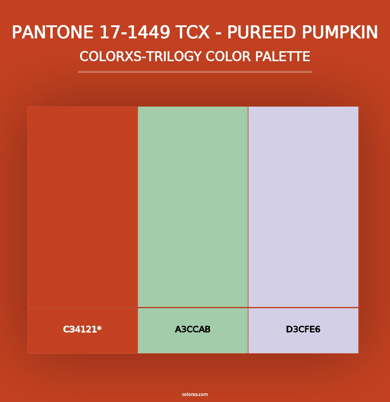 PANTONE 17-1449 TCX - Pureed Pumpkin - Colorxs Trilogy Palette