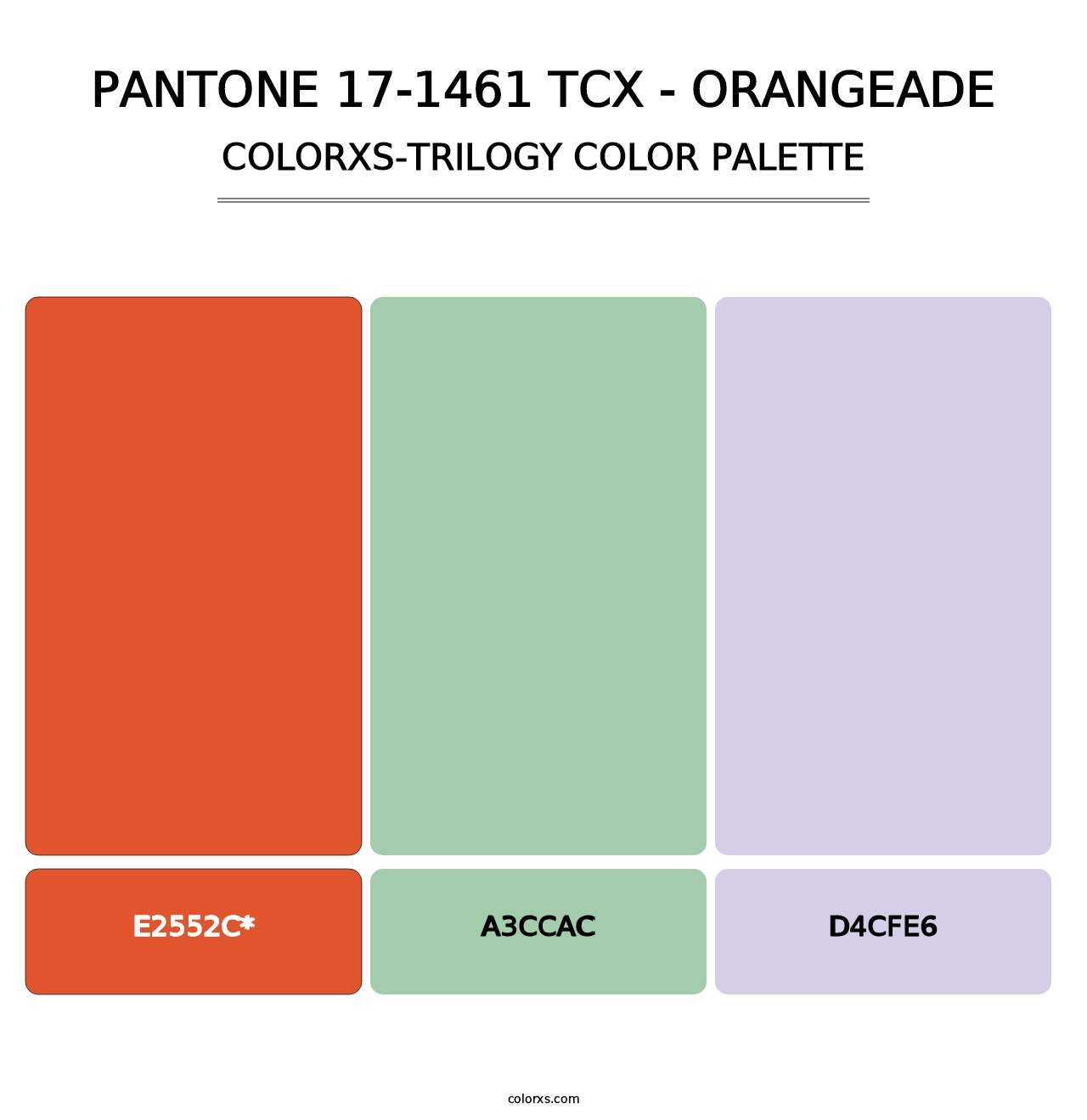 PANTONE 17-1461 TCX - Orangeade - Colorxs Trilogy Palette