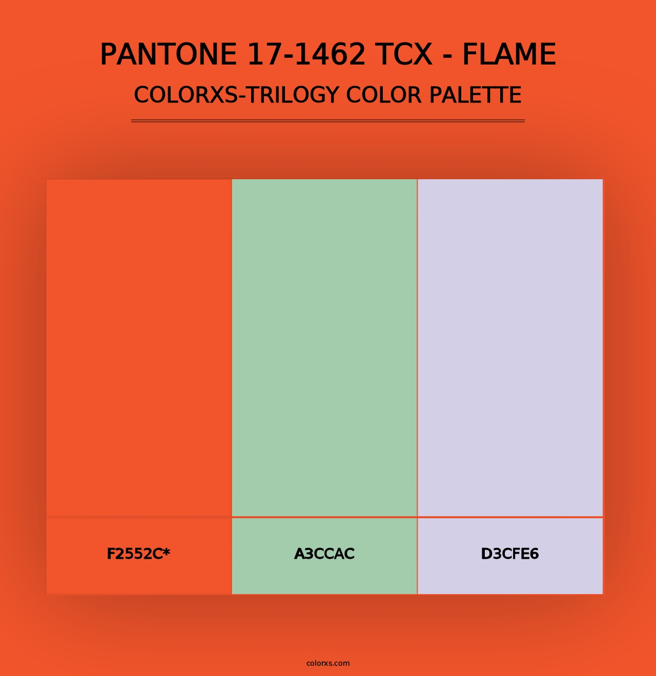 PANTONE 17-1462 TCX - Flame - Colorxs Trilogy Palette