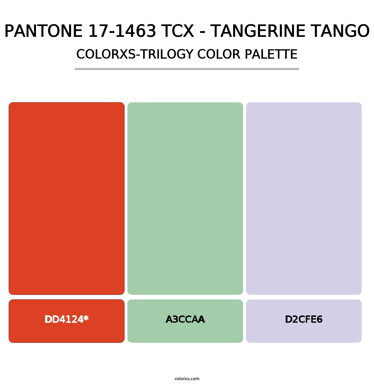 PANTONE 17-1463 TCX - Tangerine Tango - Colorxs Trilogy Palette