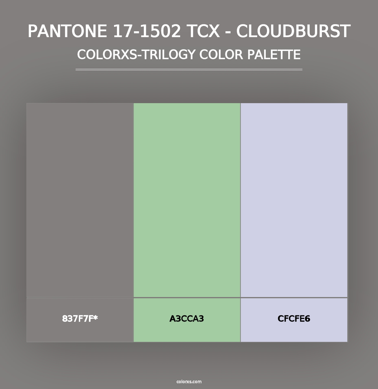 PANTONE 17-1502 TCX - Cloudburst - Colorxs Trilogy Palette