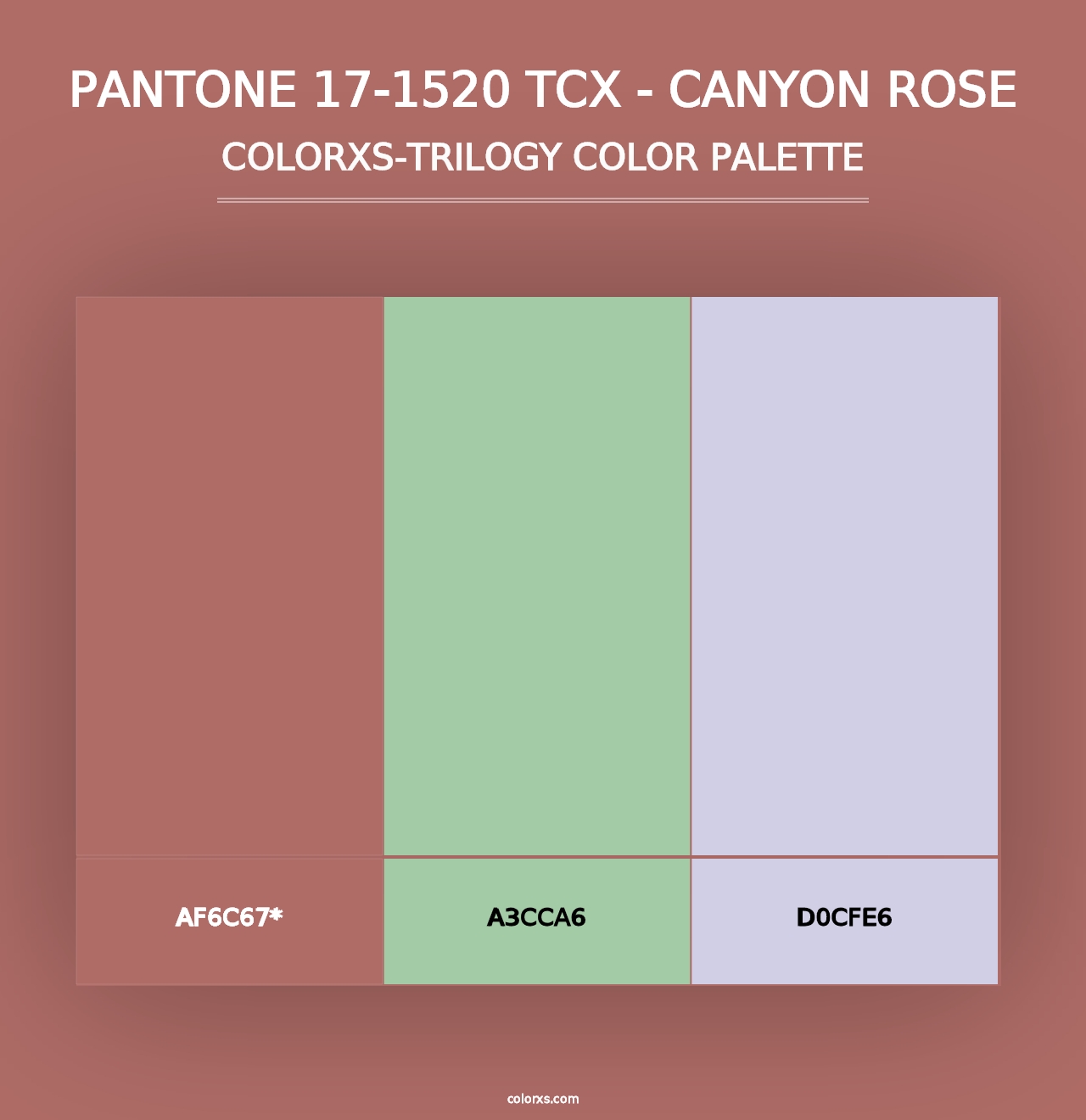 PANTONE 17-1520 TCX - Canyon Rose - Colorxs Trilogy Palette