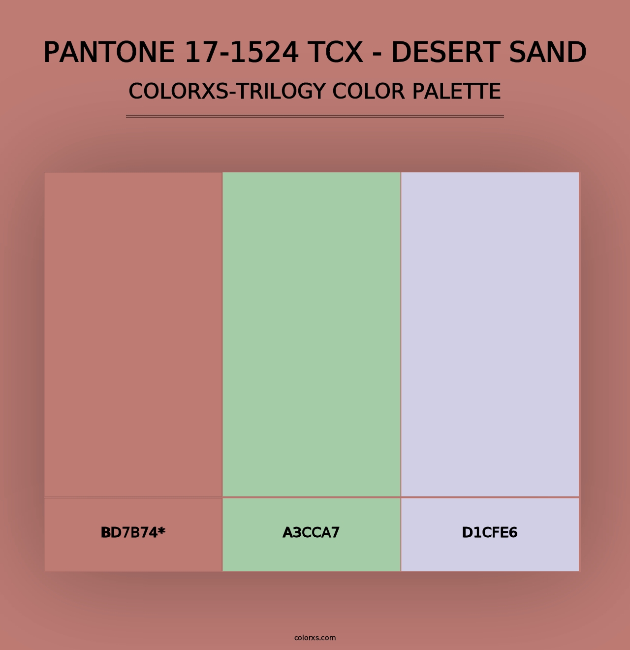 PANTONE 17-1524 TCX - Desert Sand - Colorxs Trilogy Palette