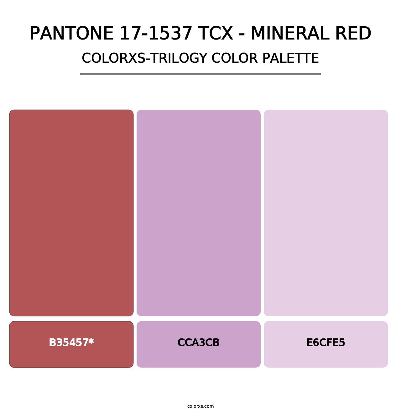 PANTONE 17-1537 TCX - Mineral Red - Colorxs Trilogy Palette