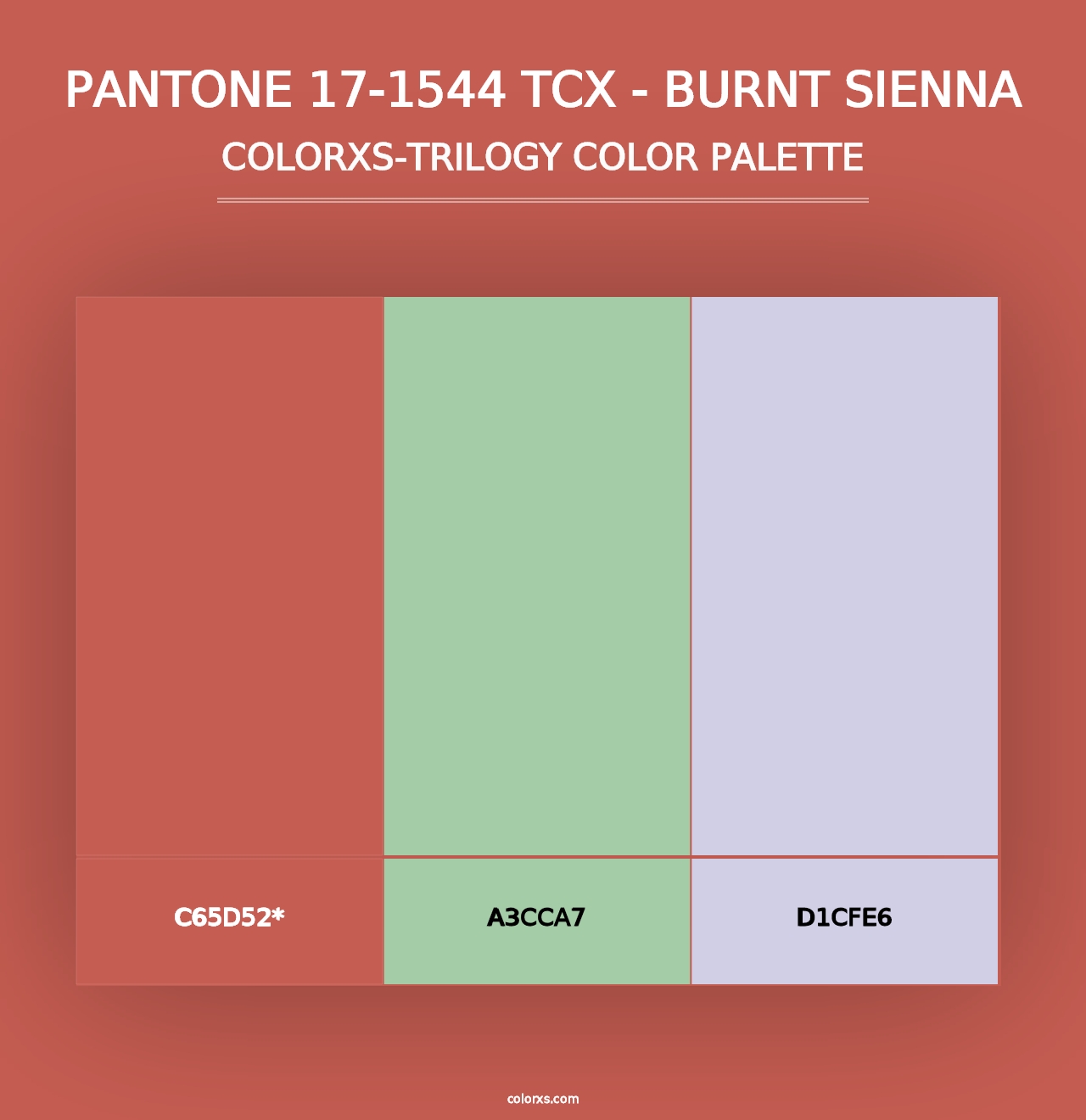 PANTONE 17-1544 TCX - Burnt Sienna - Colorxs Trilogy Palette