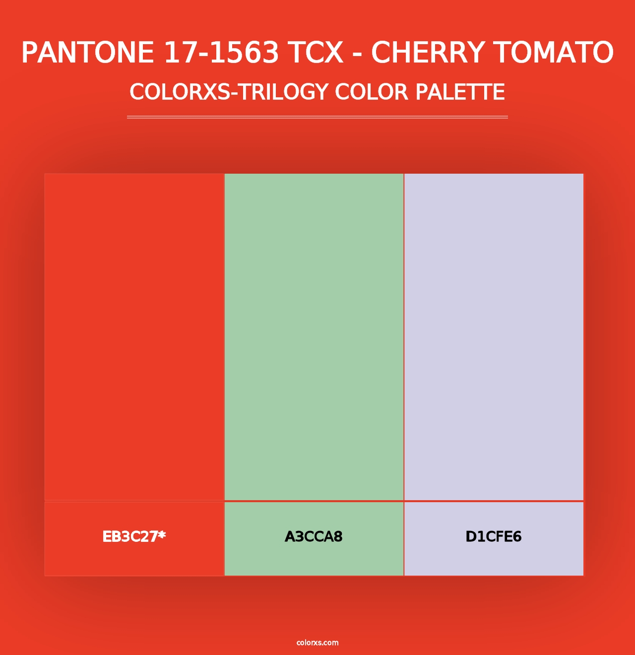 PANTONE 17-1563 TCX - Cherry Tomato - Colorxs Trilogy Palette