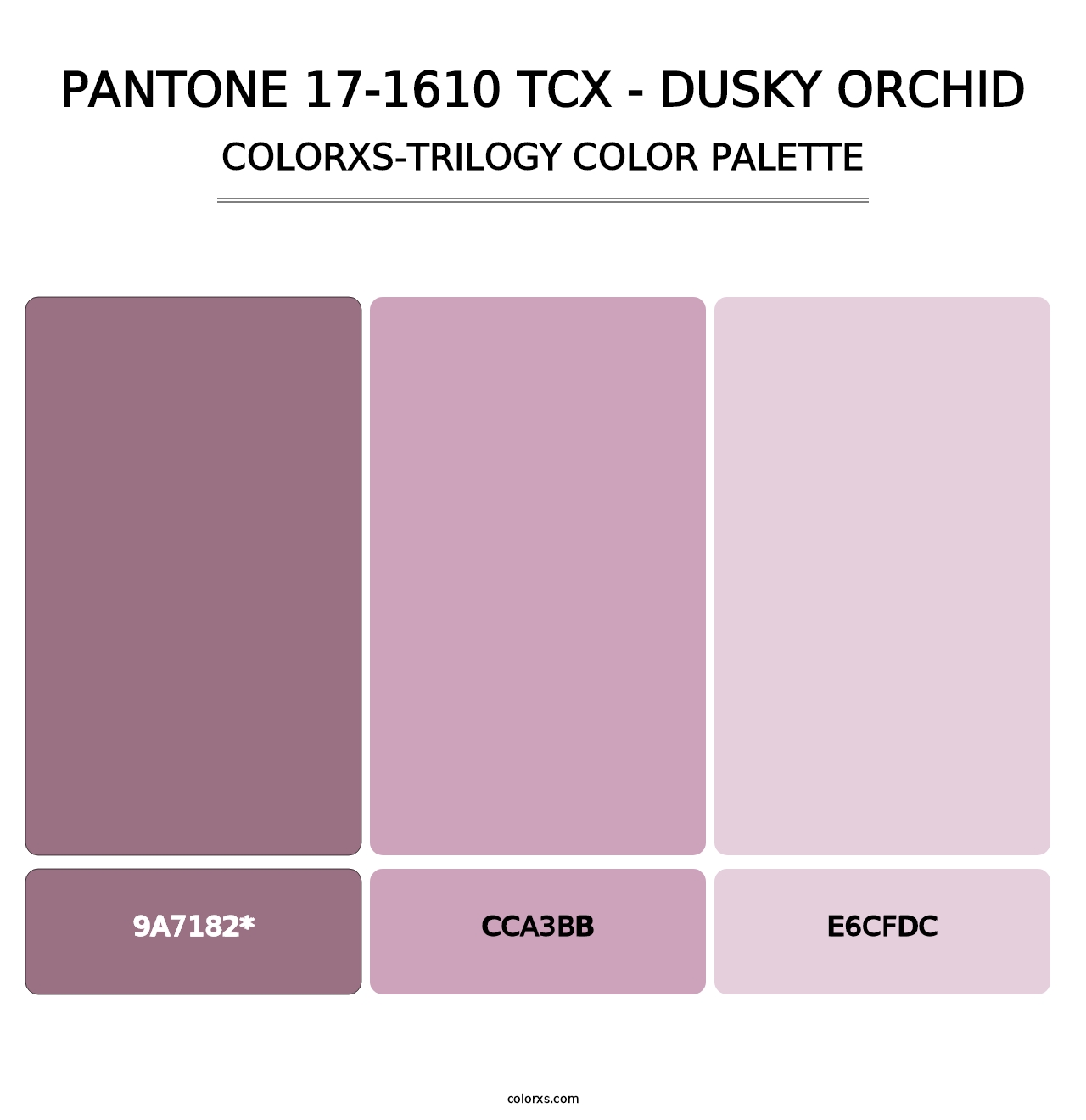 PANTONE 17-1610 TCX - Dusky Orchid - Colorxs Trilogy Palette