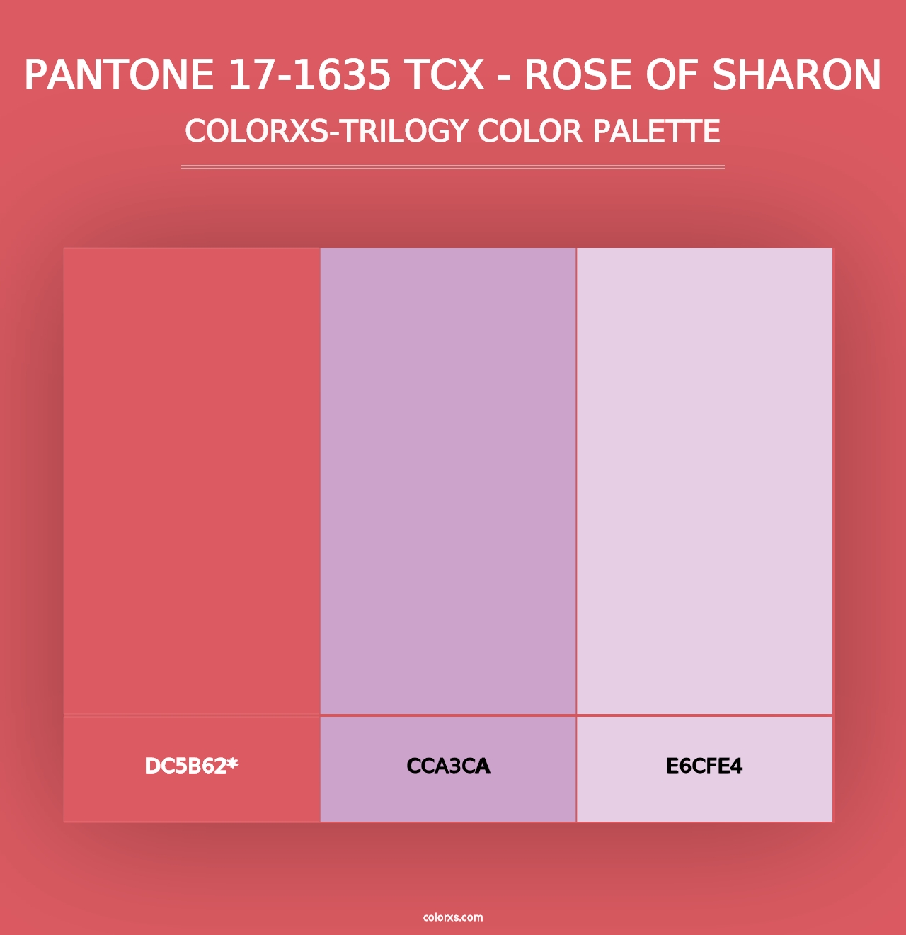 PANTONE 17-1635 TCX - Rose of Sharon - Colorxs Trilogy Palette