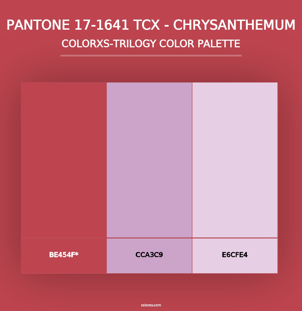 PANTONE 17-1641 TCX - Chrysanthemum - Colorxs Trilogy Palette