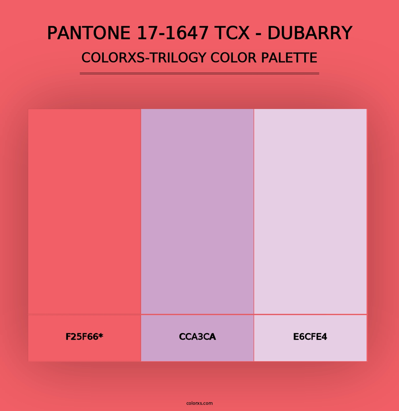 PANTONE 17-1647 TCX - Dubarry - Colorxs Trilogy Palette