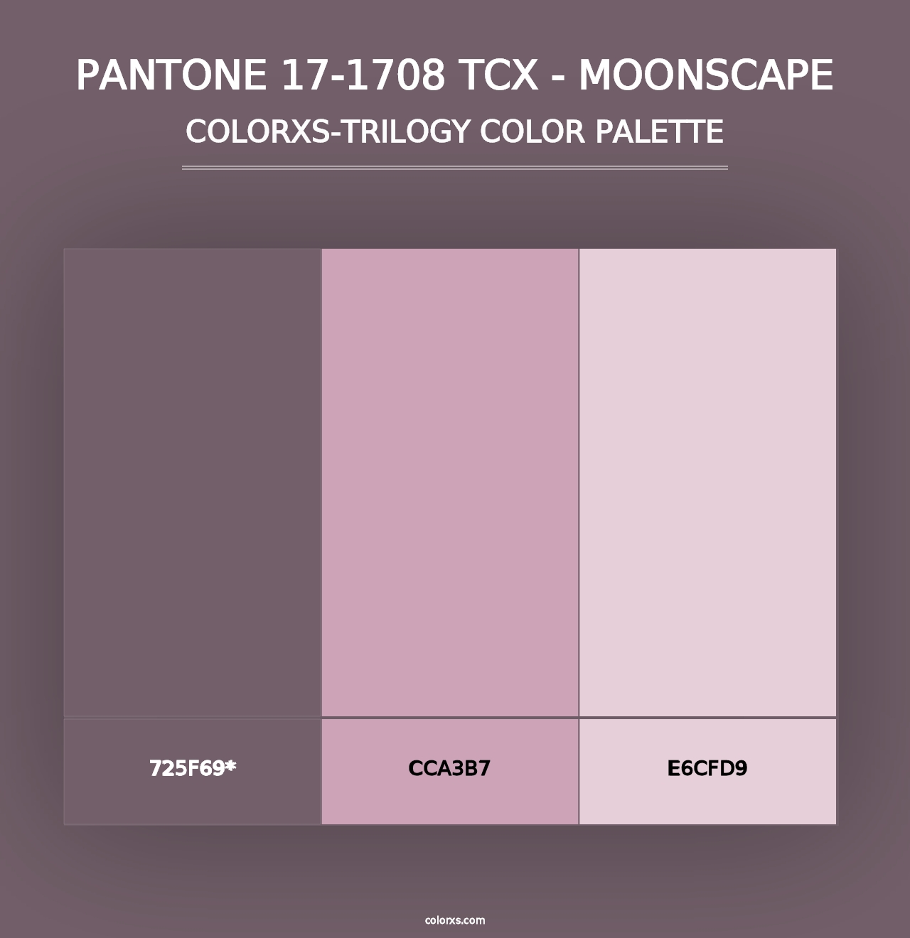 PANTONE 17-1708 TCX - Moonscape - Colorxs Trilogy Palette