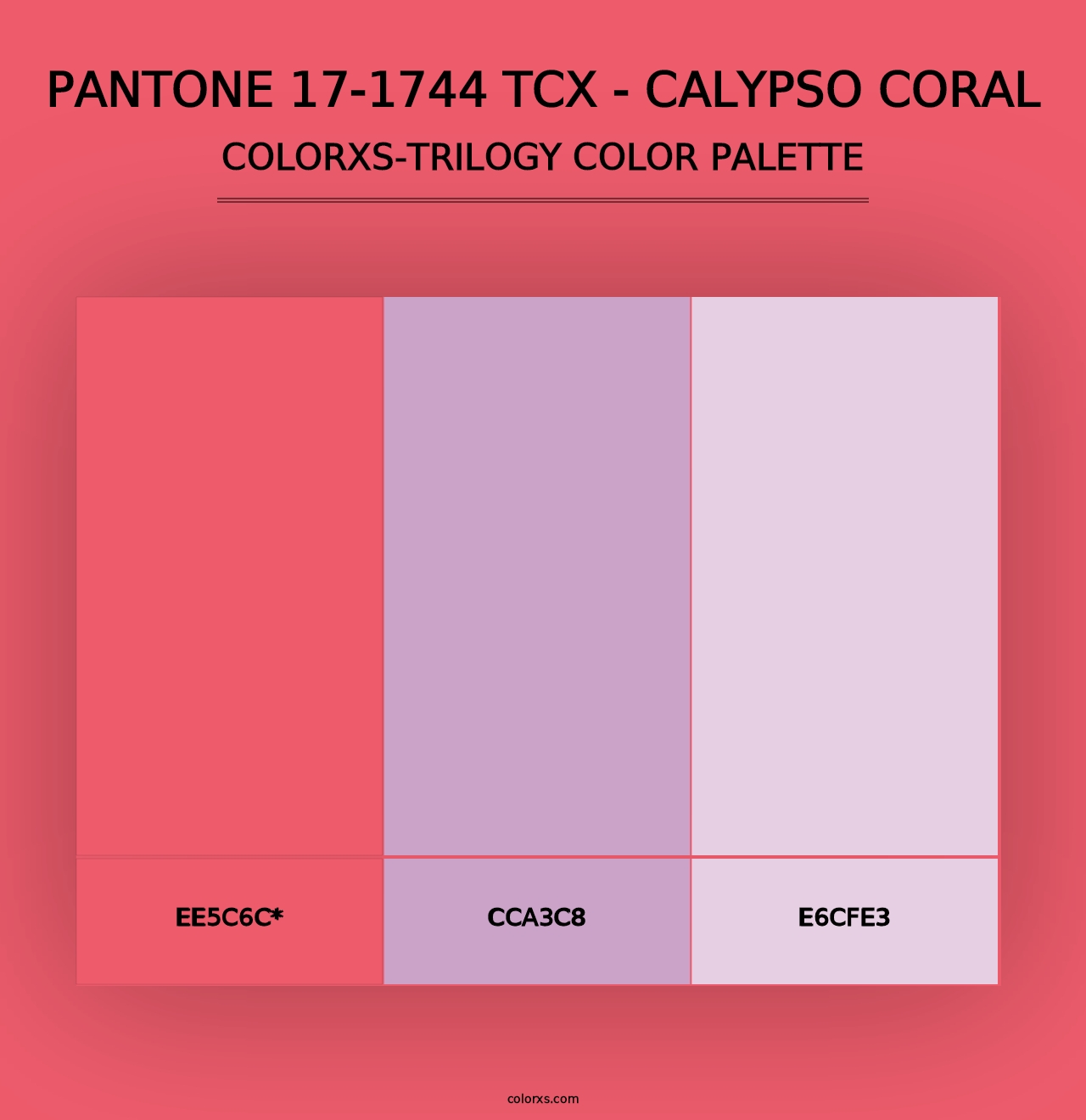 PANTONE 17-1744 TCX - Calypso Coral - Colorxs Trilogy Palette