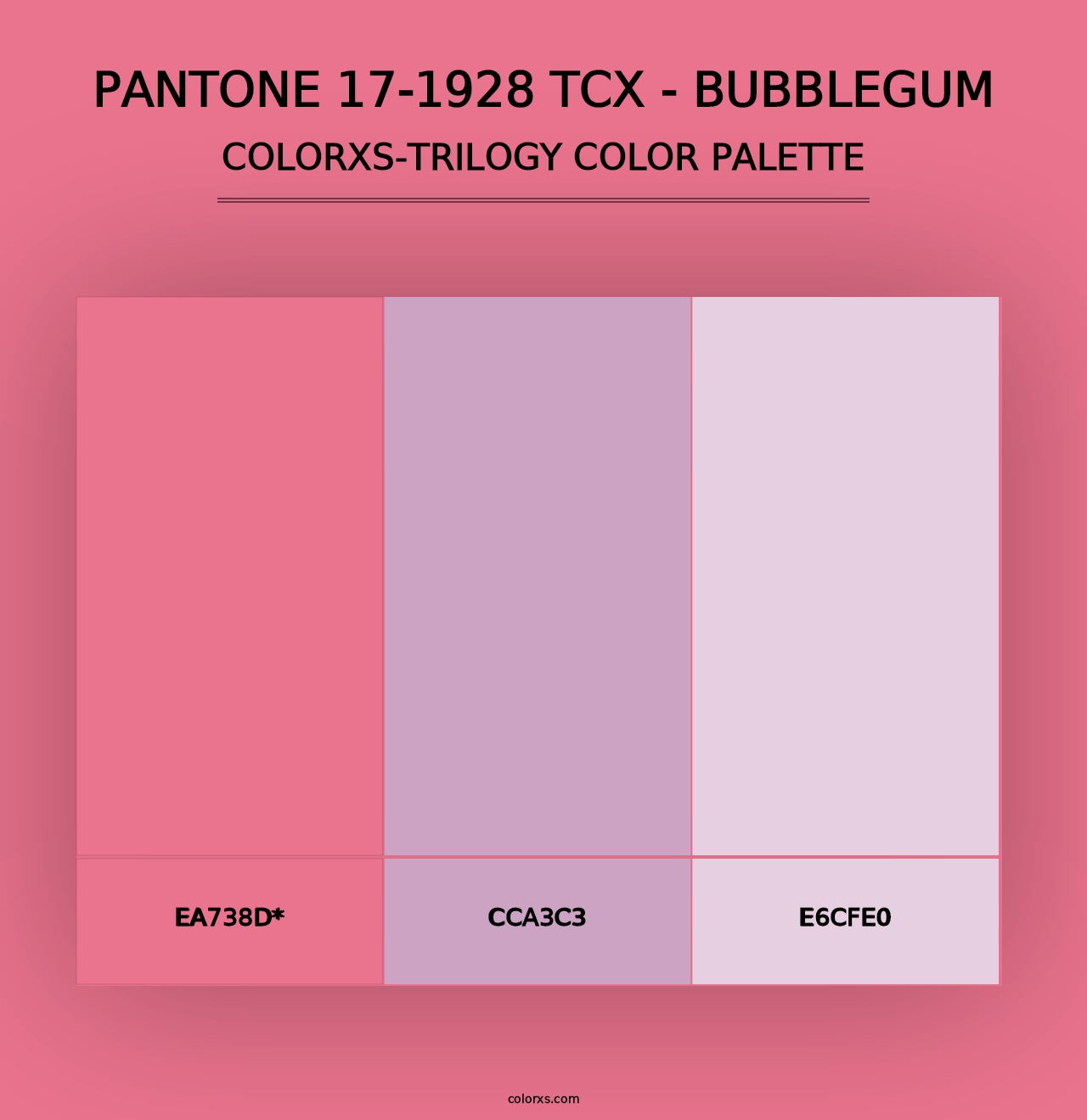 PANTONE 17-1928 TCX - Bubblegum - Colorxs Trilogy Palette