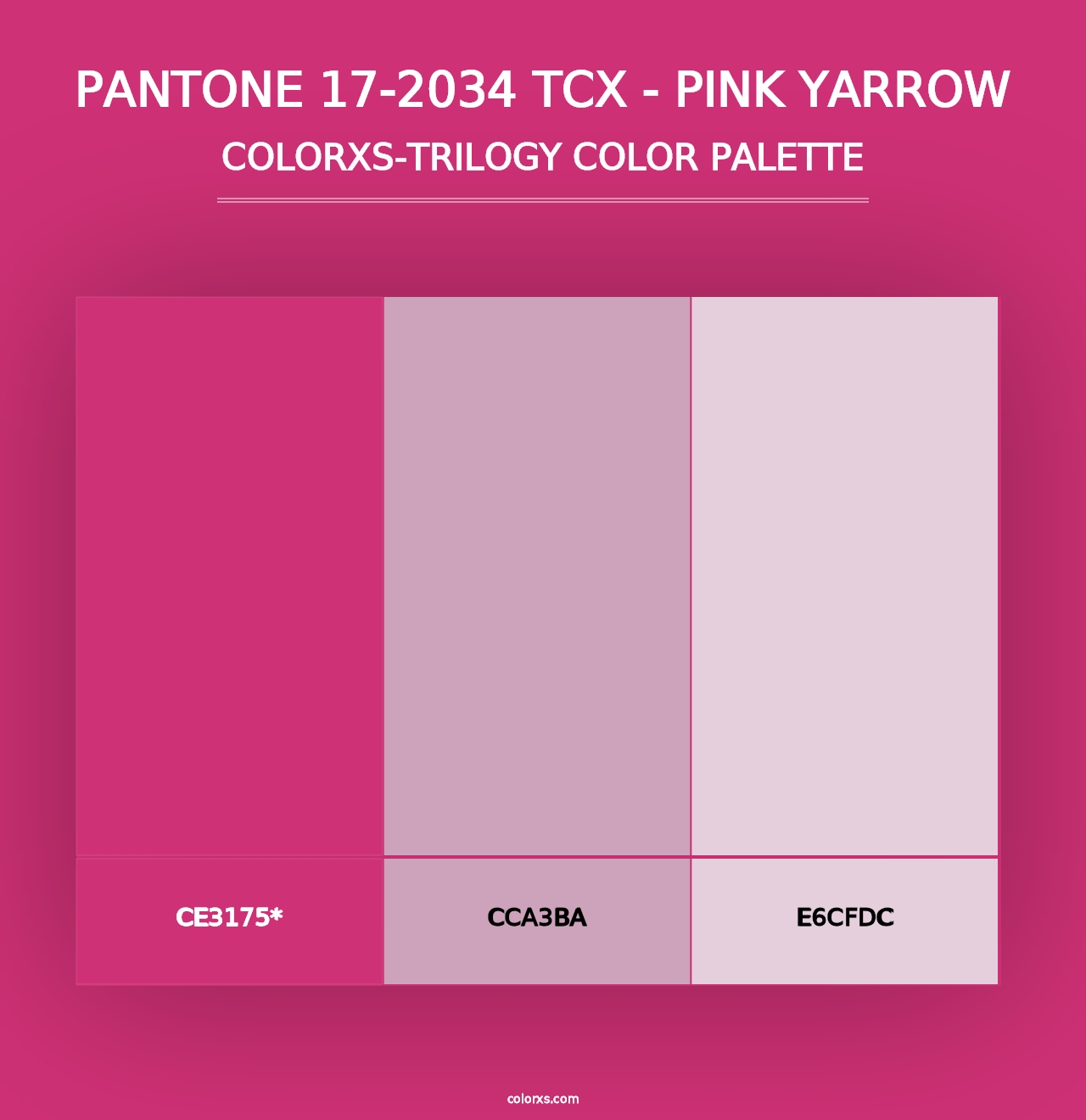 PANTONE 17-2034 TCX - Pink Yarrow - Colorxs Trilogy Palette