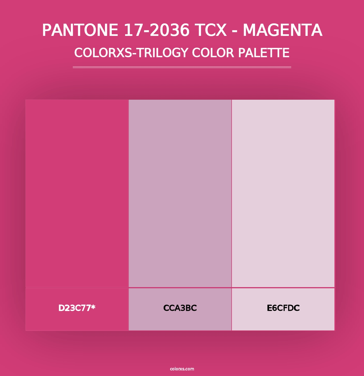 PANTONE 17-2036 TCX - Magenta - Colorxs Trilogy Palette