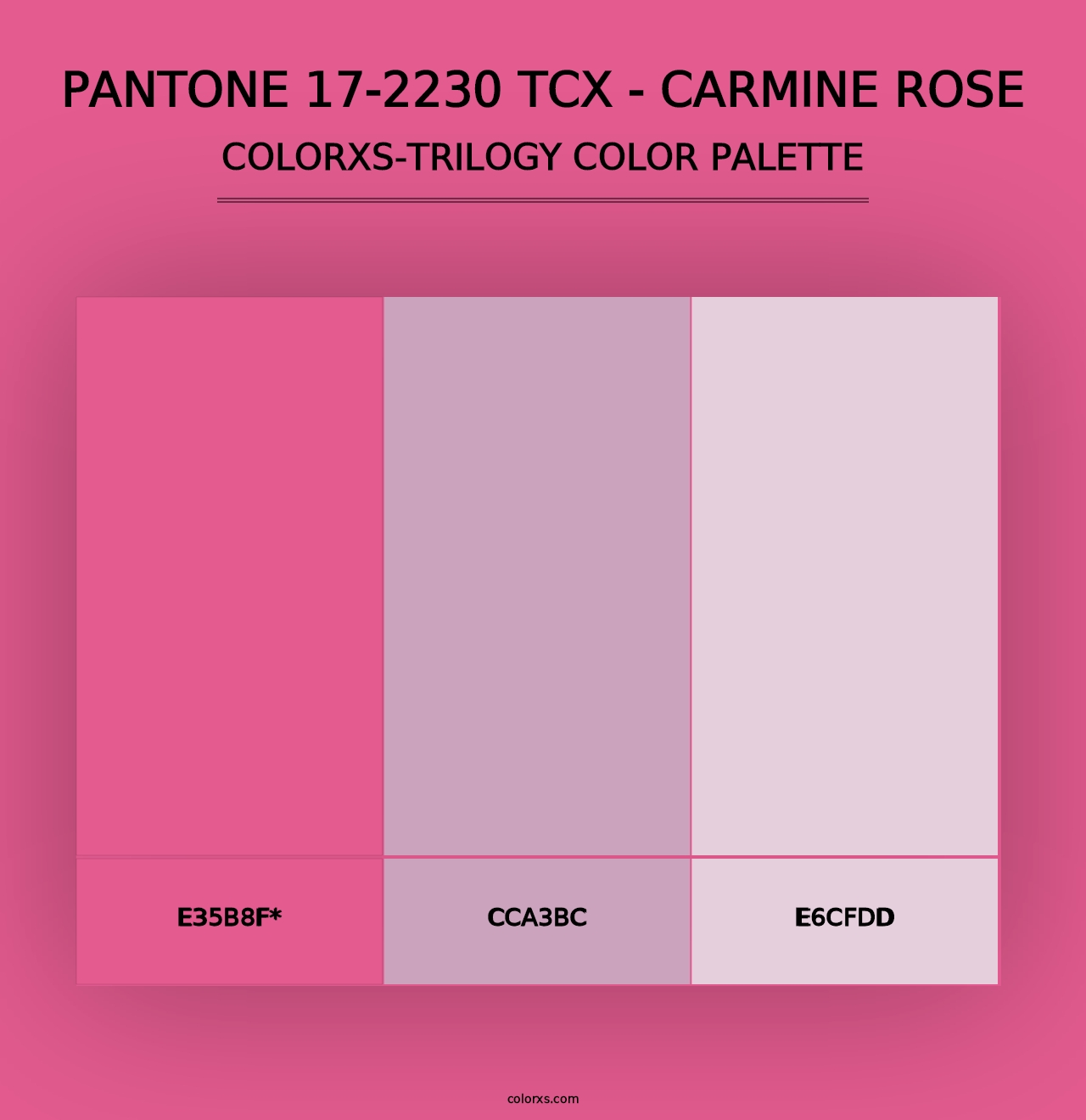 PANTONE 17-2230 TCX - Carmine Rose - Colorxs Trilogy Palette