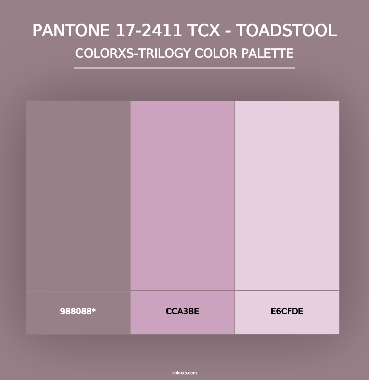 PANTONE 17-2411 TCX - Toadstool - Colorxs Trilogy Palette