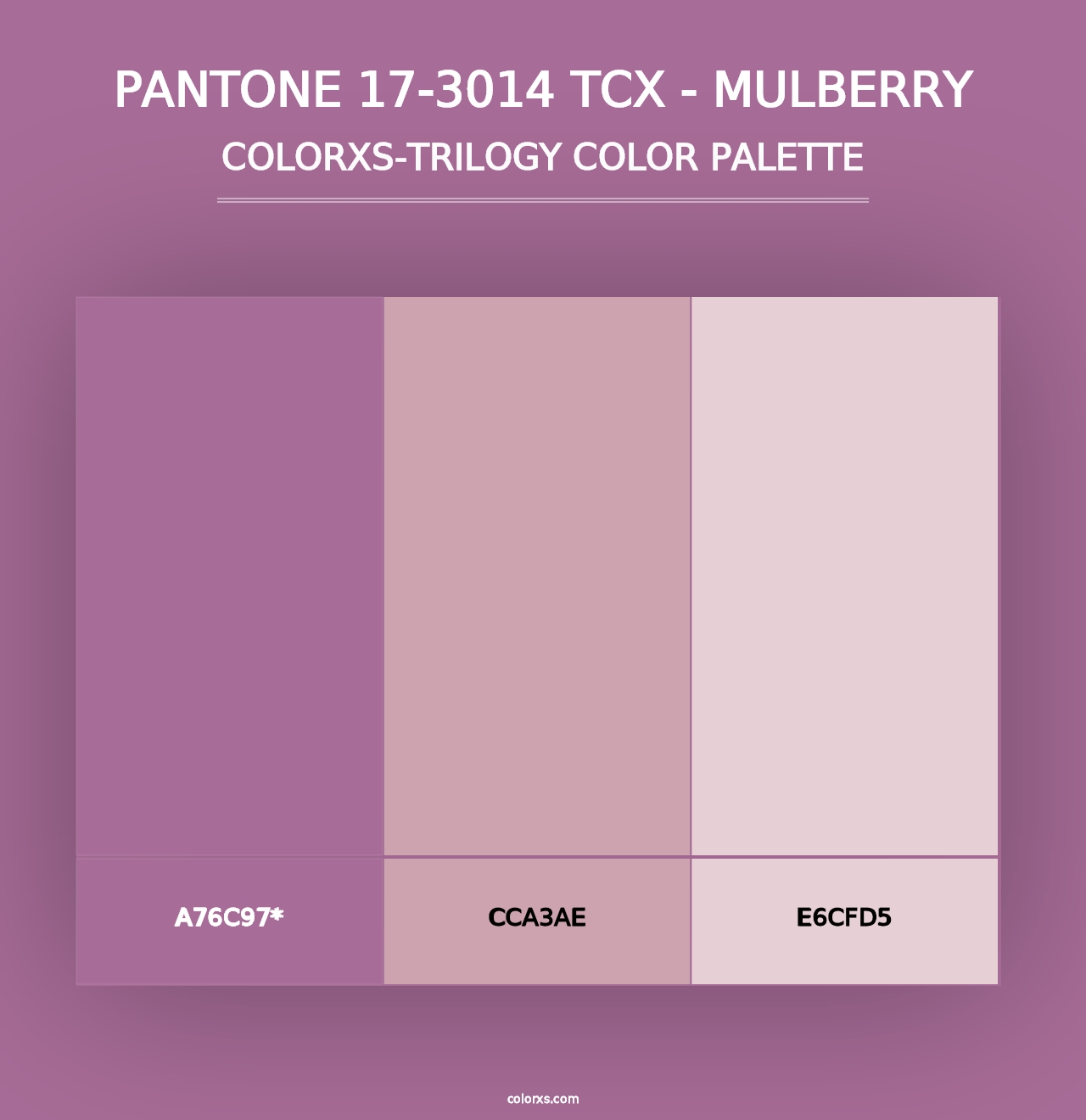 PANTONE 17-3014 TCX - Mulberry - Colorxs Trilogy Palette