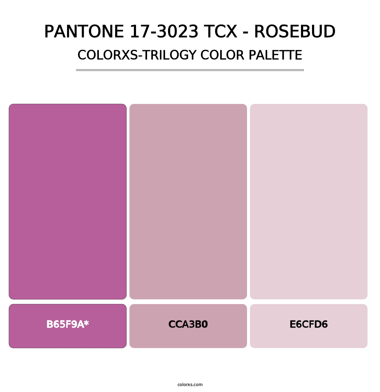 PANTONE 17-3023 TCX - Rosebud - Colorxs Trilogy Palette