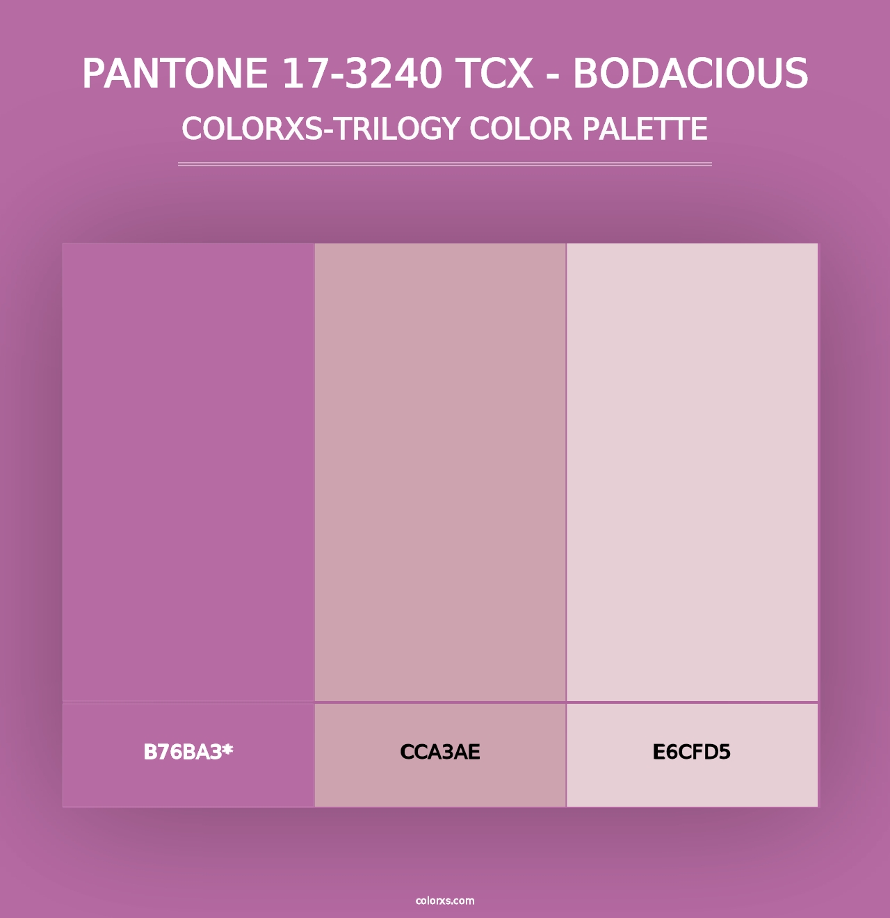 PANTONE 17-3240 TCX - Bodacious - Colorxs Trilogy Palette