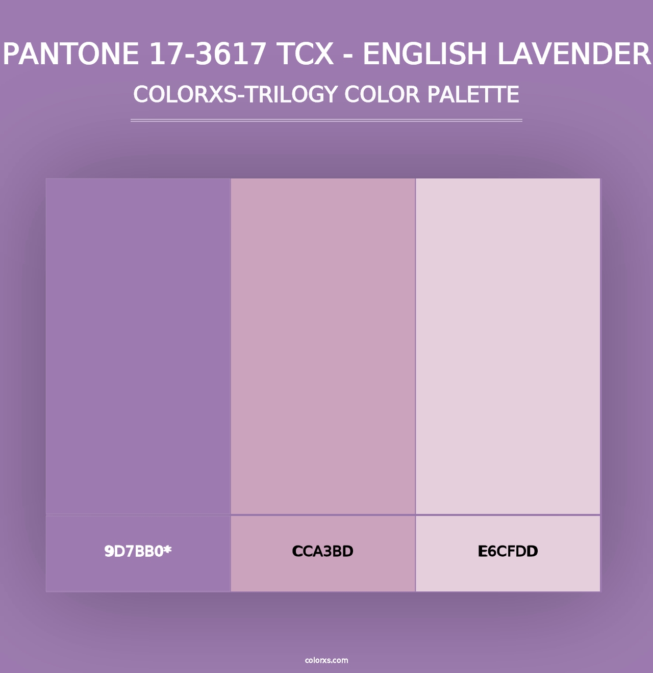 PANTONE 17-3617 TCX - English Lavender - Colorxs Trilogy Palette