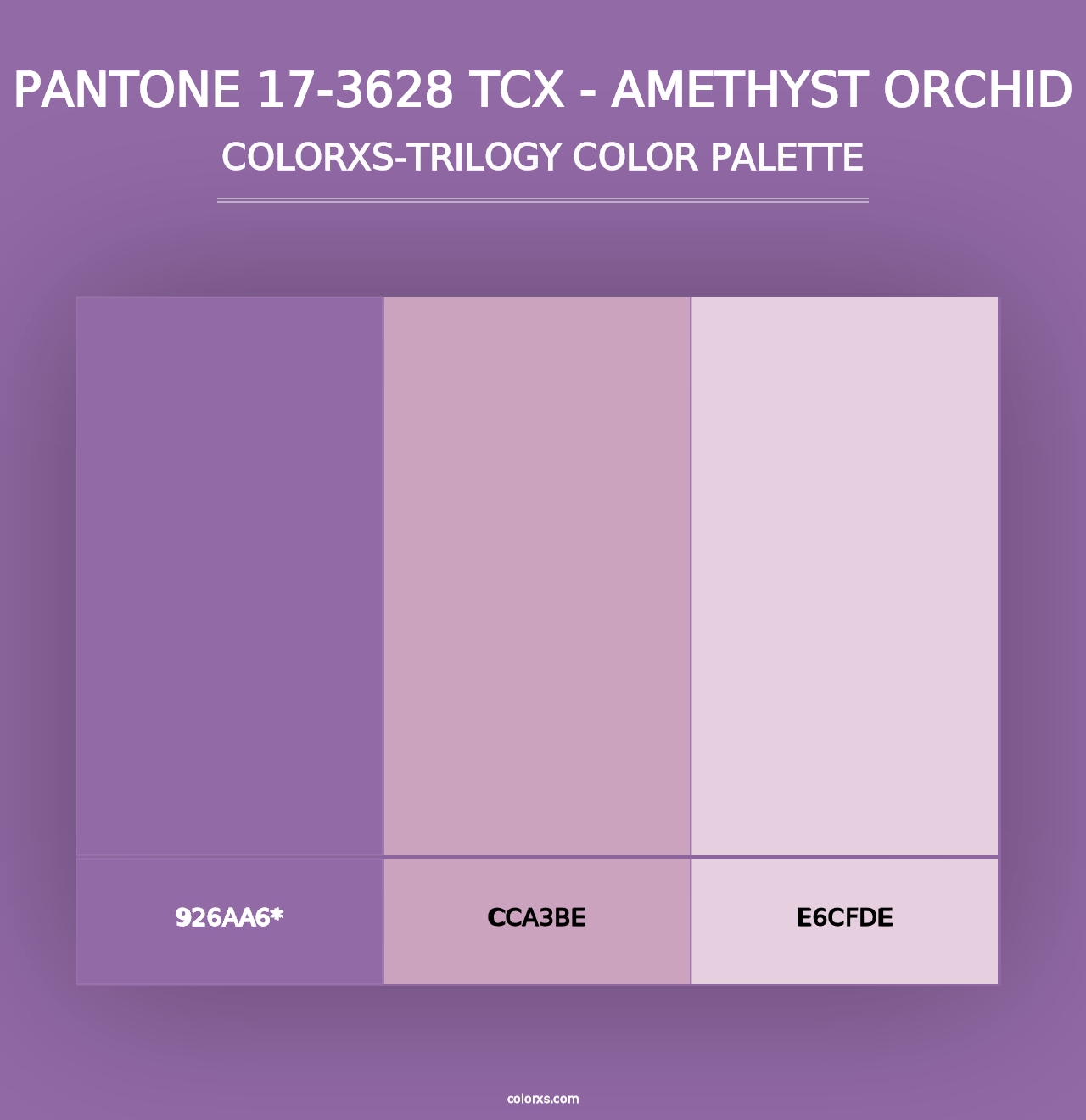 PANTONE 17-3628 TCX - Amethyst Orchid - Colorxs Trilogy Palette