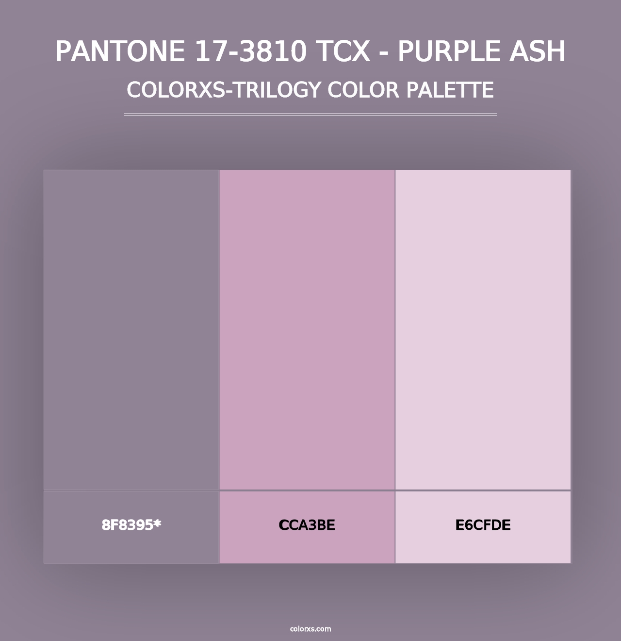 PANTONE 17-3810 TCX - Purple Ash - Colorxs Trilogy Palette